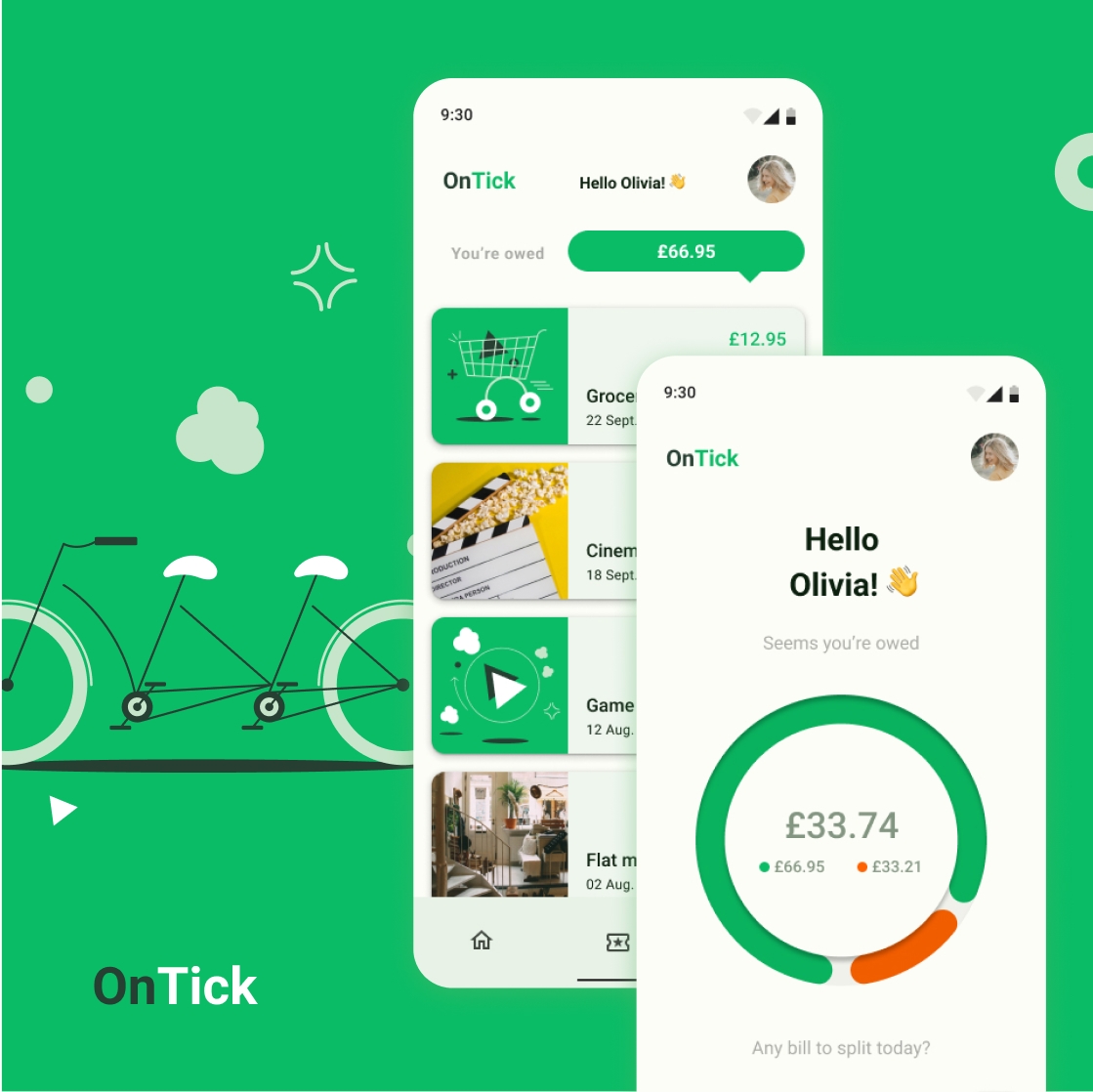 Mobile App OnTick Created by Peak11 Software House