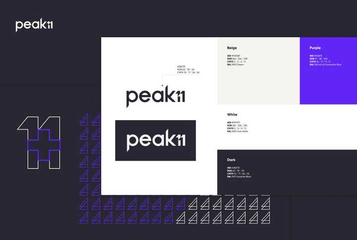 Peak11. Branding application created by Peak11