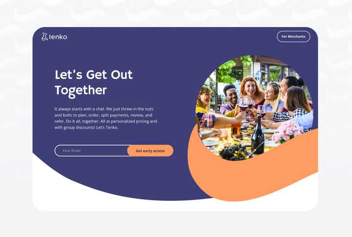 Tenko. Shopper Landing Page application created by Peak11